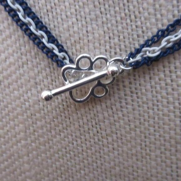 Handmade Penn State Lions Nittany Tile Wood Pendant Paw Print Clasp - Picture 2 of 2